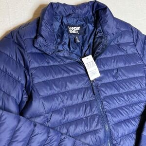 Lands End Kids Blue Lightweight Primaloft Puffer Jacket Size XL 14 16